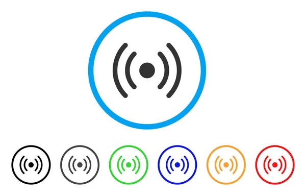 Abgerundetes Symbol für Wi-Fi-Quelle — Stockvektor