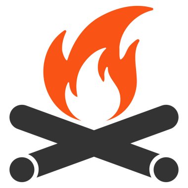 Kamp Ateşi Düz Simgesi