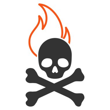 Ölüm ateş düz simgesi