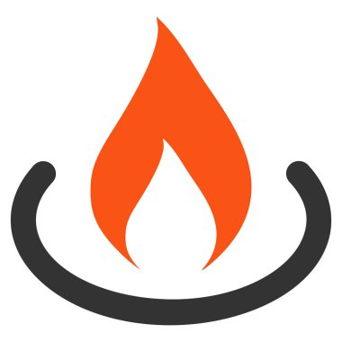 Yangın düz simgesi yerleştir