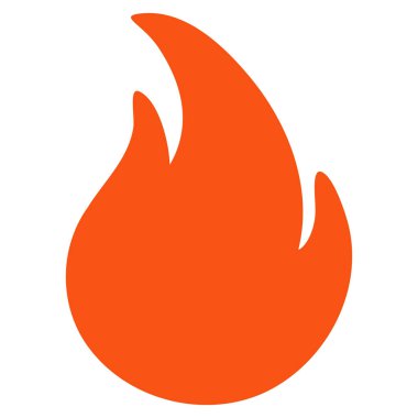 Yangın düz simgesi