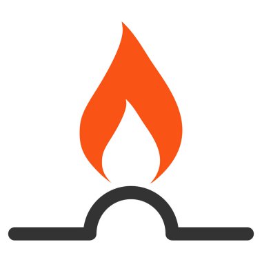 Gaz alev düz simgesi