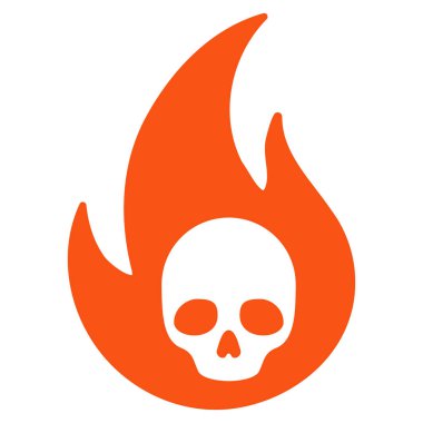 Cehennem ateşi düz simgesi