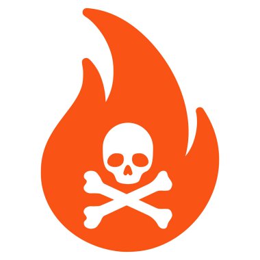 Cehennem ateşi düz simgesi