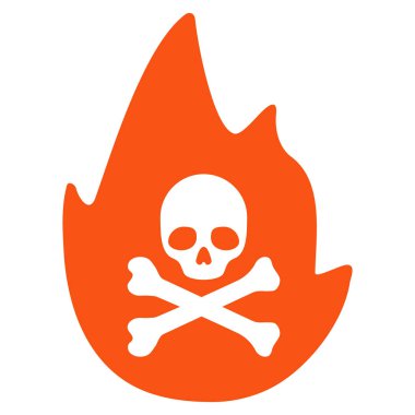 Cehennem ateşi düz simgesi