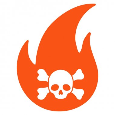 Cehennem ateşi düz simgesi