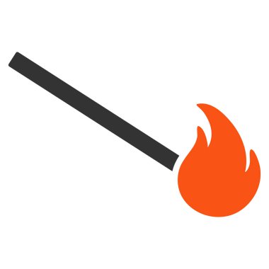 Maç ateş düz simgesi