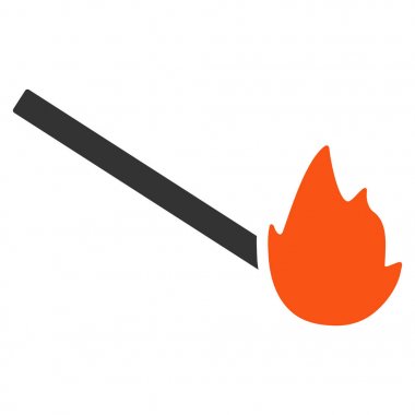 Maç alev düz simgesi