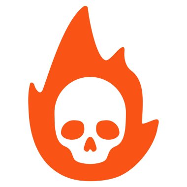 Ölümlü alev düz simgesi