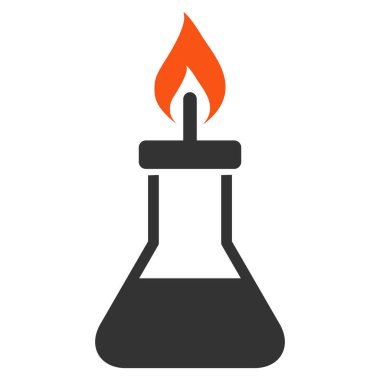 Ruh lamba ateş düz simgesi