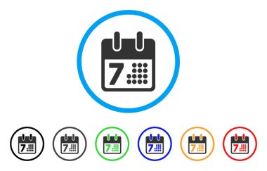 Takvim gün sayfa simgesi yuvarlak