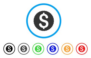 Doları para yuvarlak simge