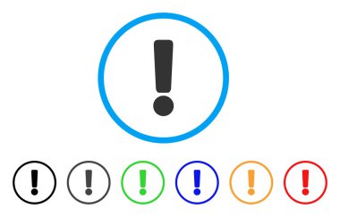 Ünlem işareti simgesi yuvarlak