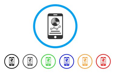 Yuvarlak simge mobil grafikler