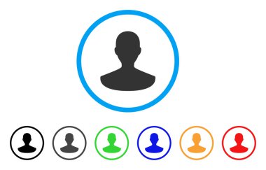 Kişi yuvarlak simge