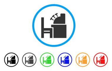 Muhasebe ofis yuvarlak simge