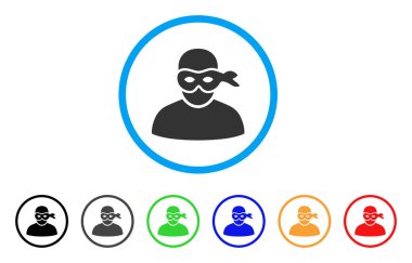 Anonimious hırsız simgesi yuvarlak