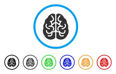 Beyin yuvarlak simge