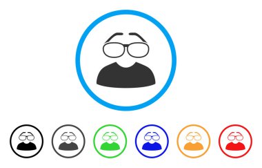 Akıllı gözlükler yuvarlak simge