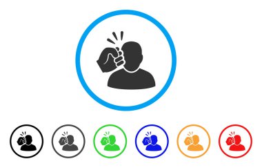 Suç ihlali yumruk Strike yuvarlak simgesini