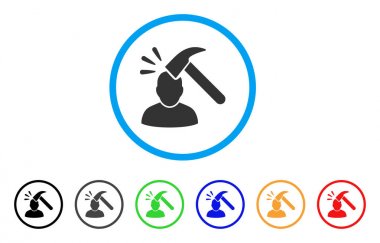 Kafa şok yuvarlak simge