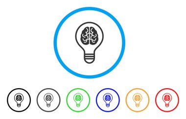 Fikir ampul yuvarlak simge