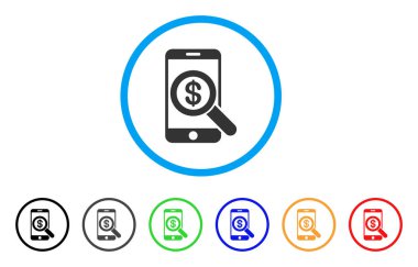 Telefon denetim yuvarlak simge