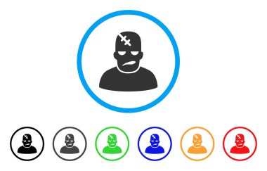 Nöroloji hasta yuvarlak simge