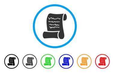 Komut dosyası rulo yuvarlak simge