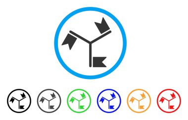 Bayraklar yuvarlak simge