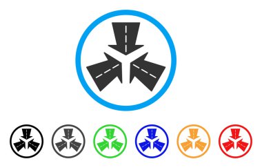 Yön yuvarlak simge birleştirme