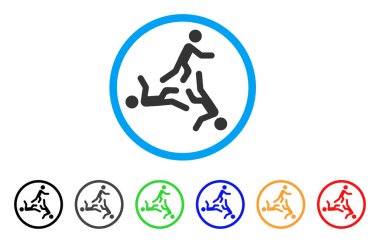 Hareketli erkekler simgesi yuvarlak