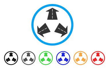 Yol tarifi yuvarlak simge