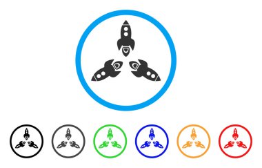 Roketler yuvarlak simge