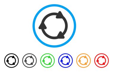 Döndürme arka yuvarlak simge