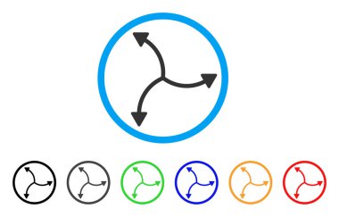 Girdap okları yuvarlak simge