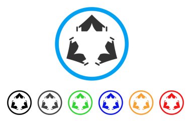 Çadır kampı simgesi yuvarlak