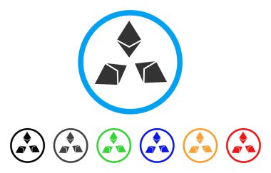 Üçlü Ethereum yuvarlak simge