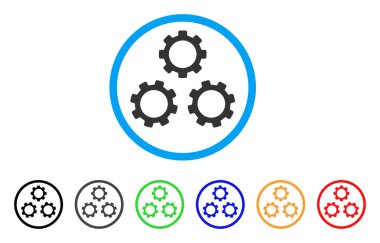 Çift dişli yuvarlak simge