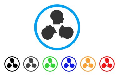 Simgesini çift kafa yuvarlak