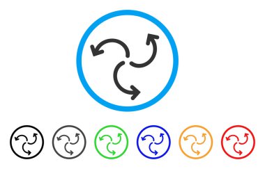 Türbin döndürme yuvarlak simgesi