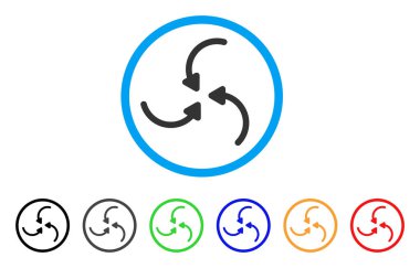 Girdap okları simge yuvarlak