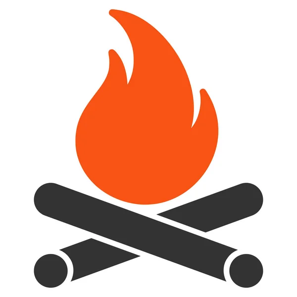 Campfire Apartamento Icon — Archivo Imágenes Vectoriales