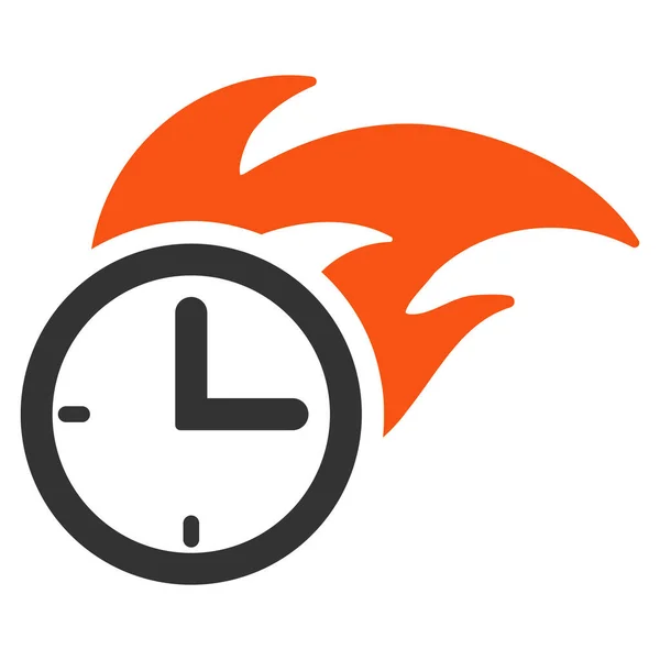 Fecha límite Reloj Despedido Icono plano — Vector de stock