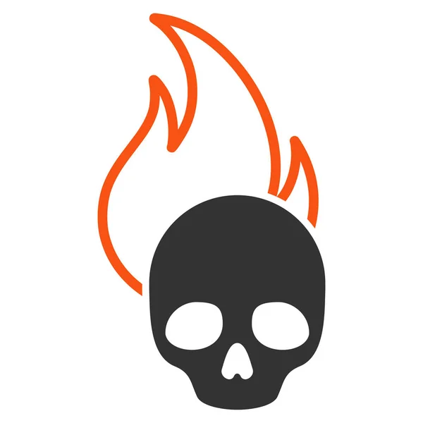 Hell Fire platte pictogram — Stockvector