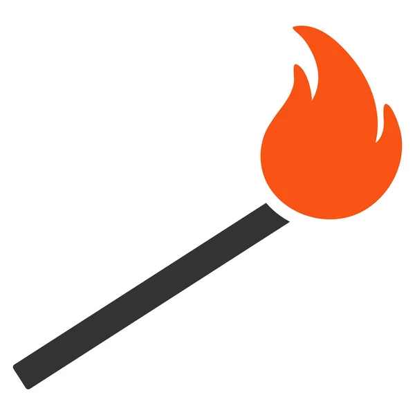 Abbina icona piatto fuoco — Vettoriale Stock