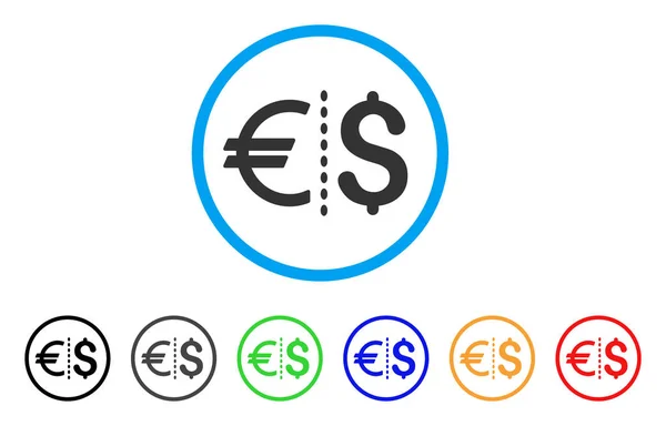 Monnaie arrondie Icône — Image vectorielle