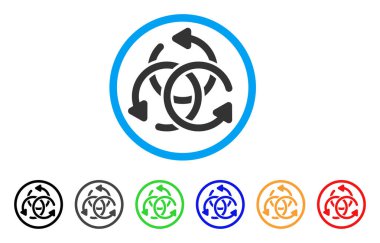 Düğüm döndürme yuvarlak simgesi