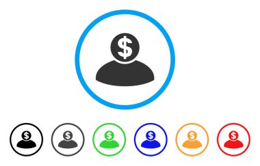 Bankacı yuvarlak simge