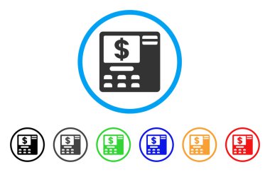 Doları Atm yuvarlak simge